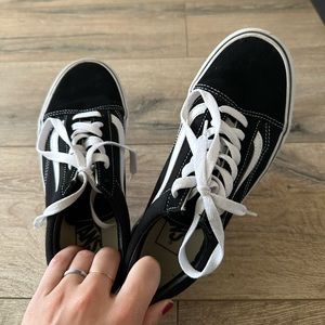 Black and white vans Womens